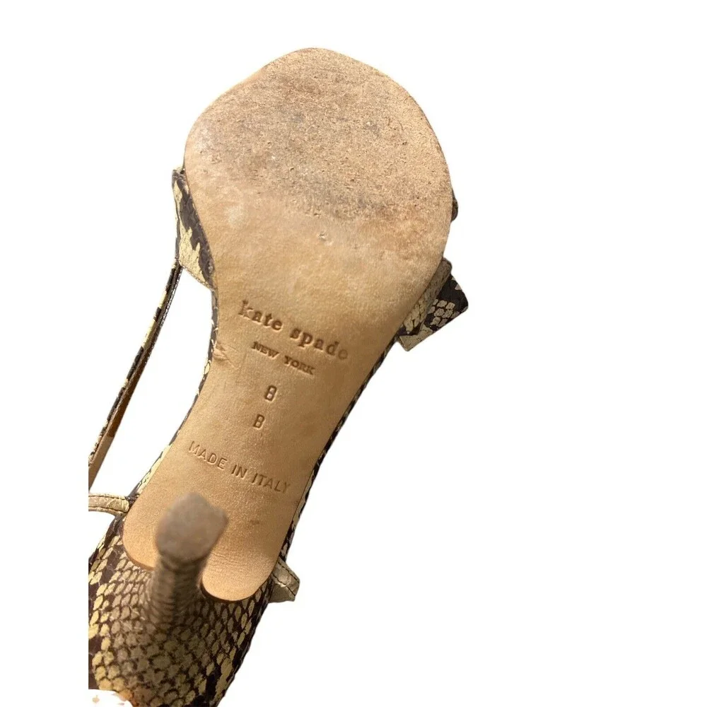 Kate Space Lizard Skin Sling back Heels Size 8B Animal Print - Picture 8 of 9